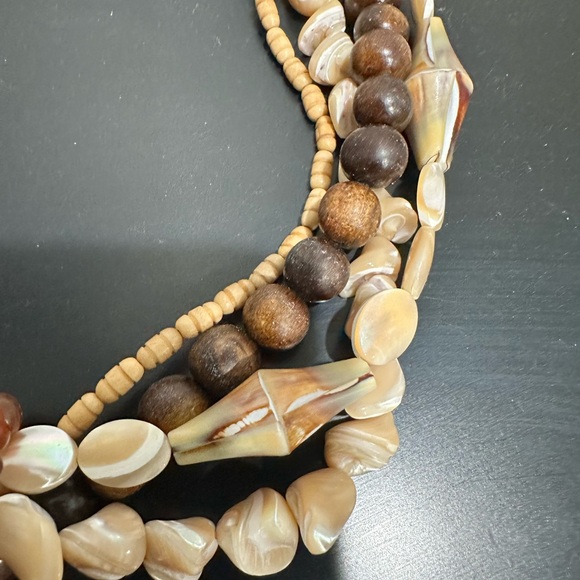 Boho Multi Beaded Shell Necklace - Picture 7 of 10